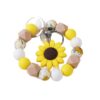 Wholesale sunflower silicone beaded bracelet bag pendant bracelet ladies bracelet keychain
