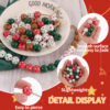 Wholesale Christmas Collection Candy Spiral Print Wooden Beads