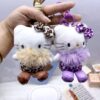 Wholesale Cute Plush Doll hellokitty Pendant Cartoon Doll Leopard KT Pendant Internet Celebrant Couple Gift