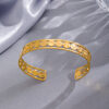 Wholesale 14K gold-plated round 3-layer stainless steel bracelet