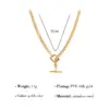 Wholesale Jewelry Simple Style Lock 304 Stainless Steel 14K Gold Plated Plating Necklace