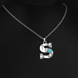 9019 silver O-Chain Letter S