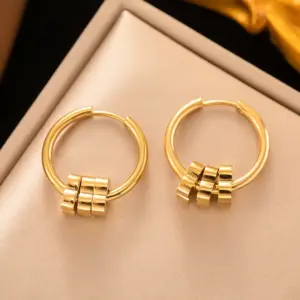 【G3102】Flower-Shaped Earrings / Gold