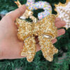 Wholesale Christmas decorative ornaments, 3D snowflake bows