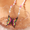 Wholesale High-end colorful butterfly stone clavicle necklace for women