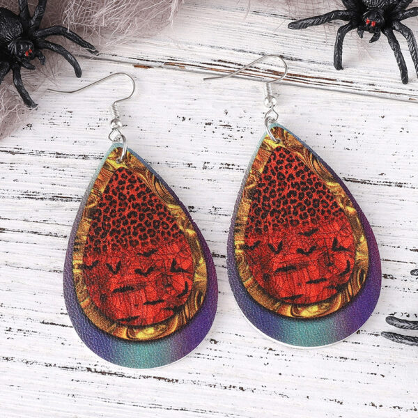Wholesale Halloween Gothic Leather Earrings