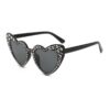 Wholesale Trendy Large Frame Love Diamond-encrusted Sunglasses Men's and Women's Personality Decoration Sun Glasses