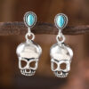 Wholesale Halloween ghost skull magic hat earrings hip hop punk style