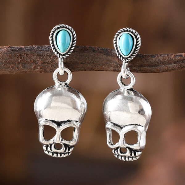 Wholesale Halloween ghost skull magic hat earrings hip hop punk style