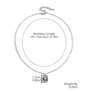 N2408-13 cowboy hat cross chain