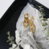 Wholesale PVD Coated Real Gold Plated 18K Gold Solid Color 304 Stainless Steel Retro Simple Style Waterproof Non Tarnish Drop Earrings