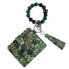 Wholesale Silicone bead bracelet, card holder, keychain, PU tassel beaded printed animal