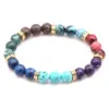 Fashion Printing Natural Stone Artificial Gemstones Bracelets In Bulk