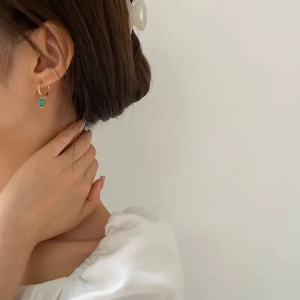 PVD Coated 18K Gold Real Gold Plated Geometric 304 Stainless Steel Titanium Steel Simple Style Waterproof Non Tarnish Earrings