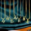 Simple Style Letter Titanium Steel Plating Necklace 1 Piece