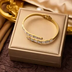 Gold Snake Bone Bracelet