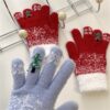 oly-0d0b73bd76221a549fdfa95d312c5599 Wholesale Knitted gloves, winter fleece-lined, thickened, cold-proof wool gloves