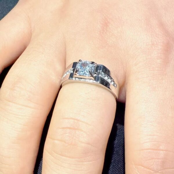 Wholesale Cross-border supply of couples ring imitation moissanite ring open wedding ring gold-plated ring women's ring Europe and the United States wholesale men's and women's rings