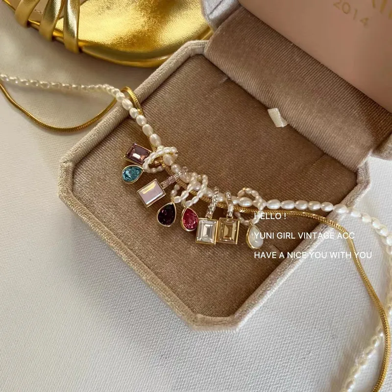 Fashion Water oplets Copper Pearl Plating Pendant Necklace 1 Piece