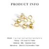 Wholesale PVD Coated Real Gold Plated 18K Gold Color Block 304 Stainless Steel Exaggerated French Style Waterproof Non Tarnish Rings