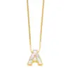 Wholesale PVD Coated Real Gold Plated 18K Gold Letter Stainless Steel Copper Basic Simple Style Waterproof Non Tarnish Stainless Steel Pendant Necklace