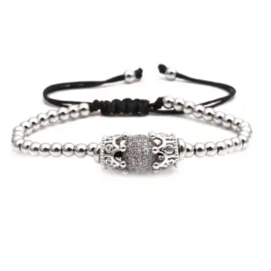 Crown White Gold Color Bracelet