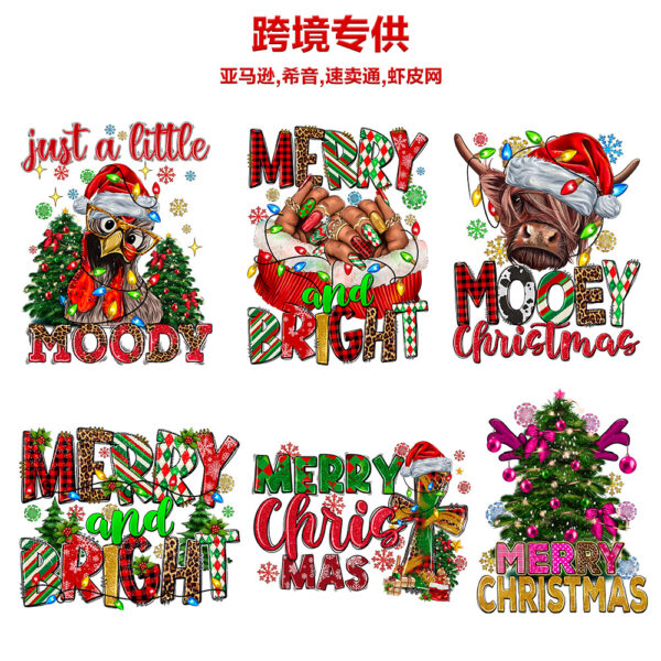 Wholesale Christmas heat transfer stickers
