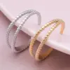 Wholesale PVD Coated Real Gold Plated 18K Gold Circle 304 Stainless Steel Simple Style Waterproof Non Tarnish Open Rings