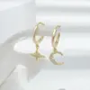 Wholesale Fashion Geometric Copper Earrings Plating Zircon Copper Earrings 3 Pairs