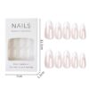 Wholesale Hailey's Same Style Electroplated French European and American Creative Cross-Border Wearable Nails, Simple and Versatile, Ultra-Thin Detachable Wearable Nails