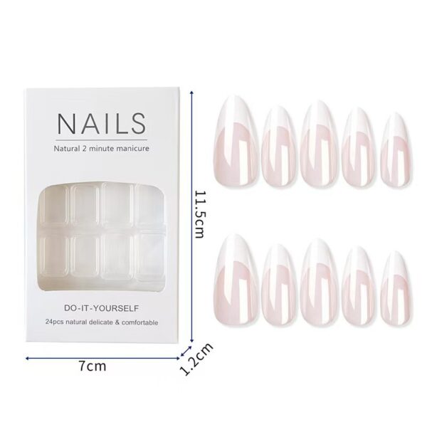 Wholesale Hailey's Same Style Electroplated French European and American Creative Cross-Border Wearable Nails, Simple and Versatile, Ultra-Thin Detachable Wearable Nails
