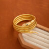 oly-0d435ad7b88686015f573279146ff73b Wholesale Cross-border Europe and the United States Exaggerated Metal Bracelet Golden Winding Year Snake Bracelet Retro High-grade Light Luxury Jewelry