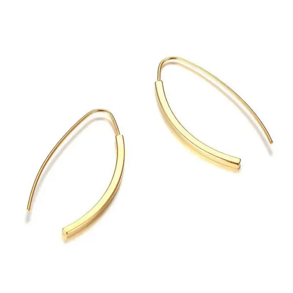Wholesale 1 Pair Simple Style U Shape Plating 201 Stainless Steel Stainless Steel Earrings