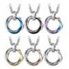Wholesale Retro Solid Color Stainless Steel Pendant Necklace 1 Piece