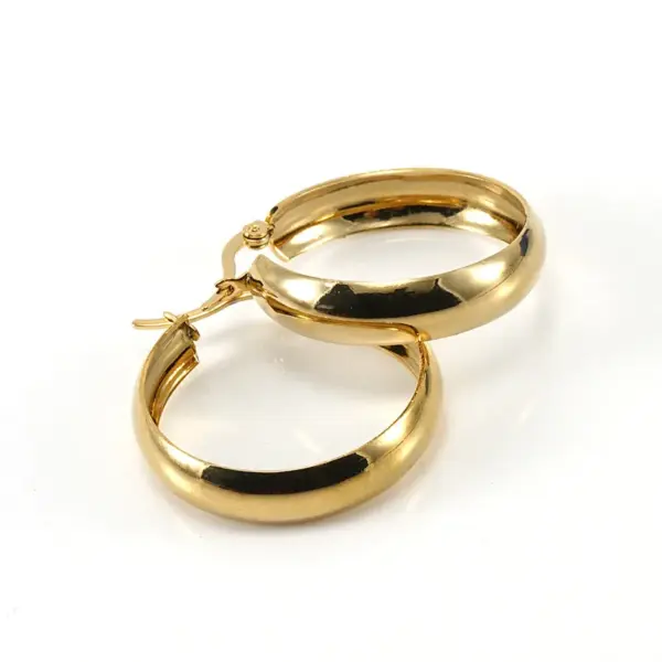 1 Pair Fashion Round Plating 304 Stainless Steel 18K Gold Plated Stainless Steel Earrings