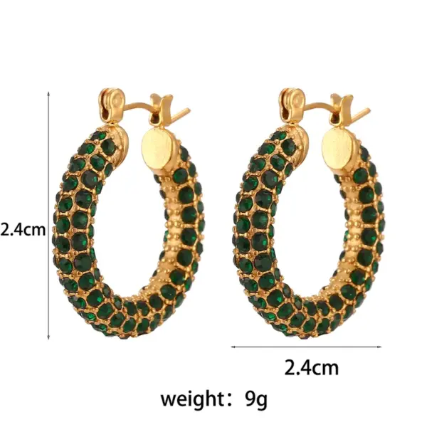 Wholesale PVD Coated Real Gold Plated 18K Gold Geometric 304 Stainless Steel Fashion Waterproof Non Tarnish Earrings