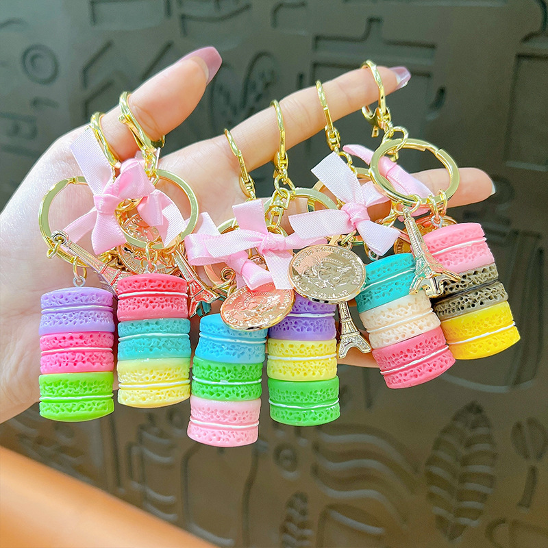 Wholesale Creative Macaron Cake Keychain