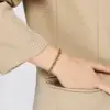 Wholesale PVD Coated 18K Gold Plated Round 304 Stainless Steel Simple Style Waterproof Non Tarnish 304 Stainless Steel Bracelets