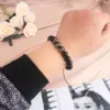 Wholesale Simple Style Geometric Glass Glass Obsidian Bracelets In Bulk