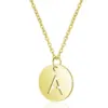 Wholesale Simple Style Letter Stainless Steel Titanium Steel Plating Chain Gold Plated Pendant Necklace