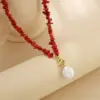 Wholesale Casual Irregular Freshwater Pearl Gravel Pendant Necklace In Bulk