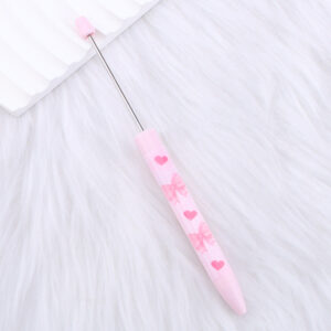 1.0mm bullet-shaped black / 15- Pink bow pattern