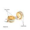 PVD Coated Real Gold Plated Geometric 304 Stainless Steel Simple Style Classic Style Waterproof Non Tarnish Ear Cuffs Ear Studs