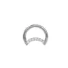Wholesale 1 Piece Nose Rings & Studs Princess Sexy Pastoral Round Pure Titanium Plating Inlay Zircon White Gold Plated Gold Plated Nose Rings & Studs Nose Pin