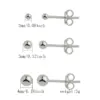 3 Pairs Cute Simple Style Classic Style Solid Color Plating 304 Stainless Steel 14K Gold Plated Ear Studs