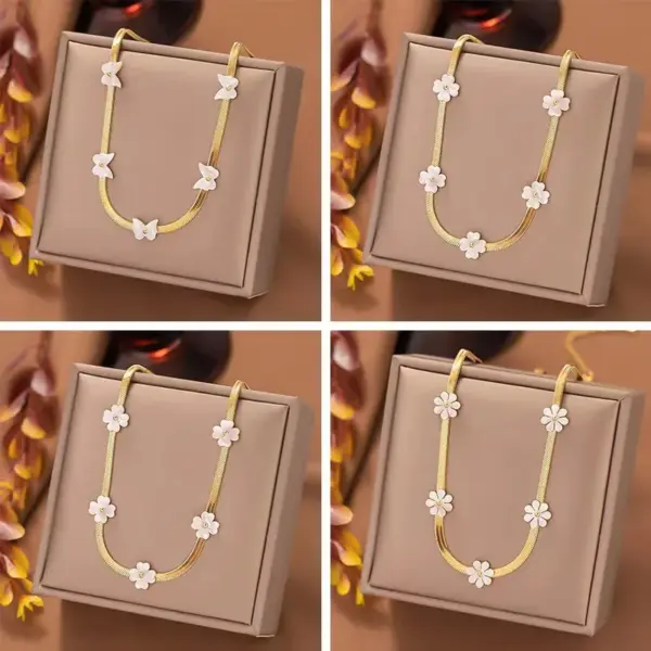 Wholesale 304 Stainless Steel Irregular PVD Coated Acrylic 18K Real Gold Plated Retro Simple Style Waterproof Non Tarnish Inlay Gold Earrings Necklace
