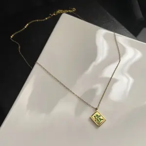 03-B1 Titanium Steel Fortune Necklace / Gold