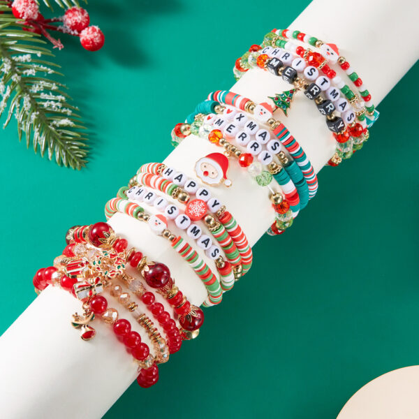 oly-0d887c2bad8aaf441141ded89b614973 Wholesale Factory direct Christmas combination bracelet soft clay bracelet suit