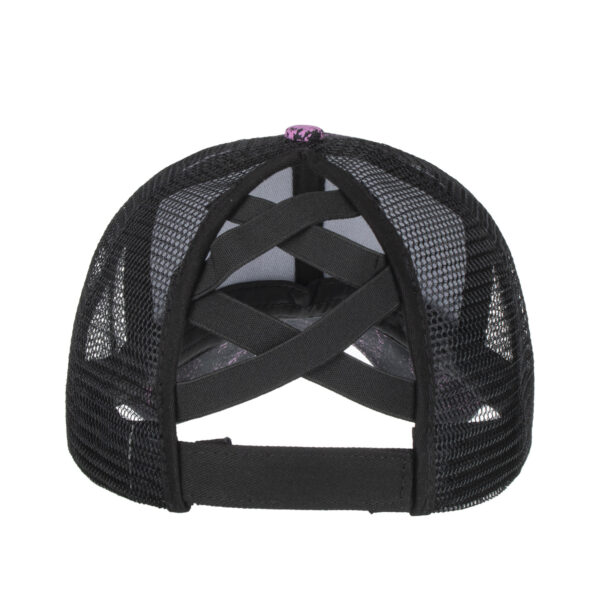 Wholesale Spring and summer new black purple star cross elastic net horsetail baseball cap cap sun hat sunshade B799