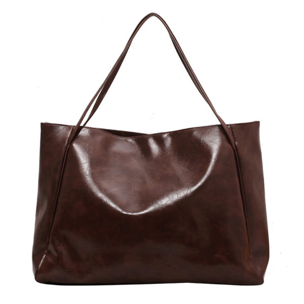 oly-0d9335157d9b7666b4de5beec6398033 Wholesale Tote Bag Women's Bag Autumn and Winter Japanese/Korean Large Capacity Soft Leather Shoulder Bag Retro Casual rtable Bucket Bag